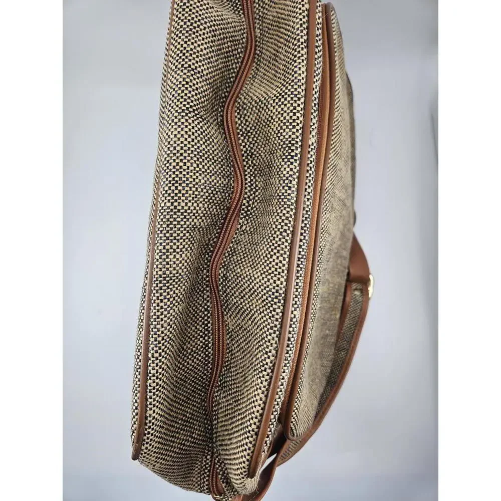​Vintage Samsonite Tapestry Travel Bag Zippered Shoulder Strap 14 Tweed Pattern